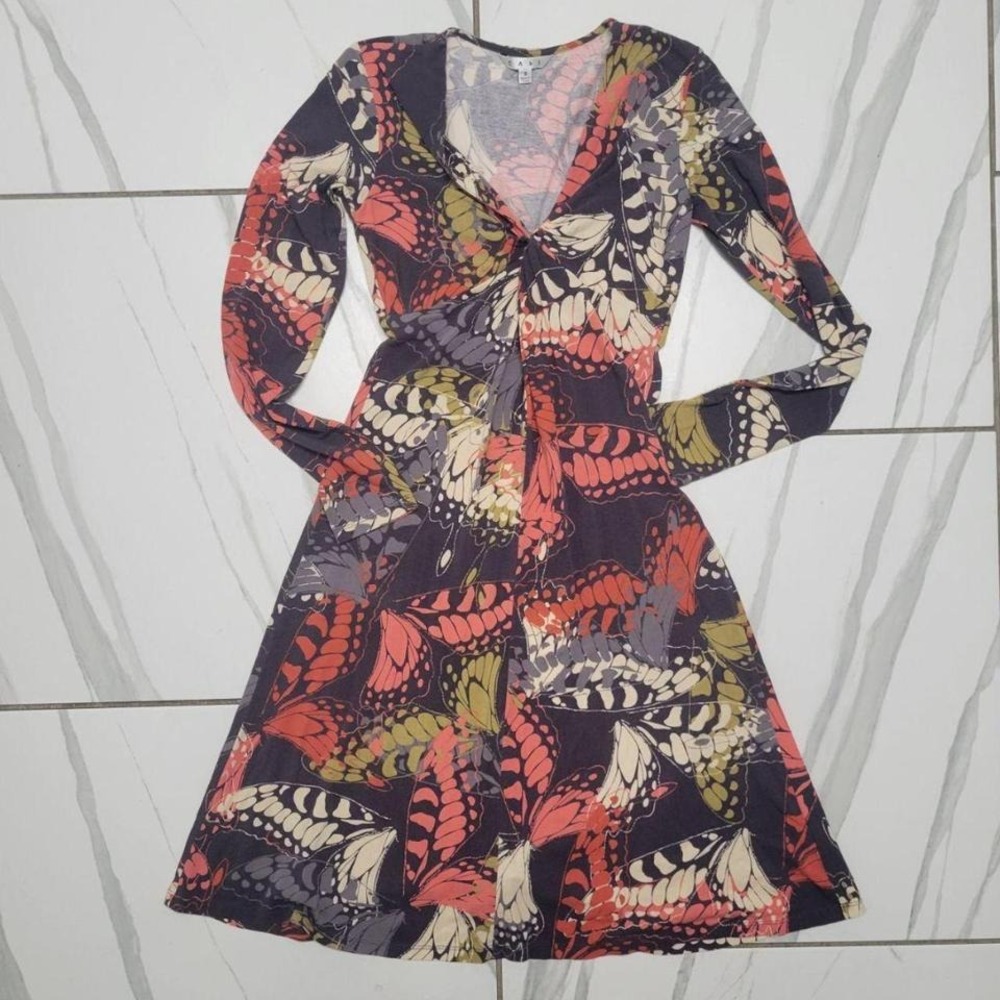 Fall Long sleeve buttefly dress professional wear